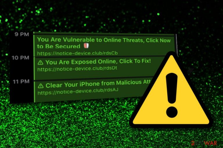 Notice-device.club iPhone virus Notice-device.club iPhone virus