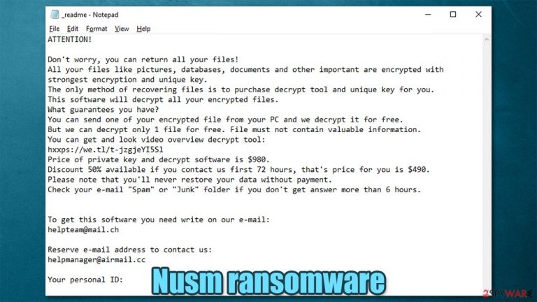 Nusm ransomware Nusm ransomware