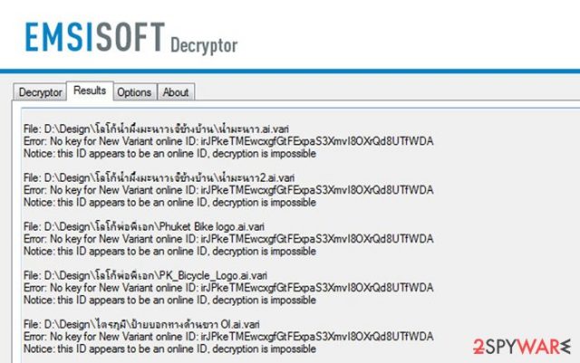 Online ID - decryption impossible