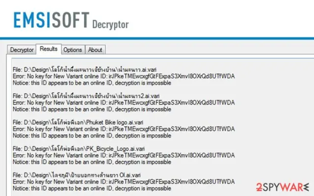 Online ID - decryption impossible