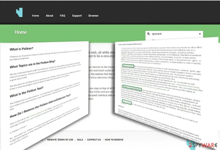 The image of Palikan.com browser