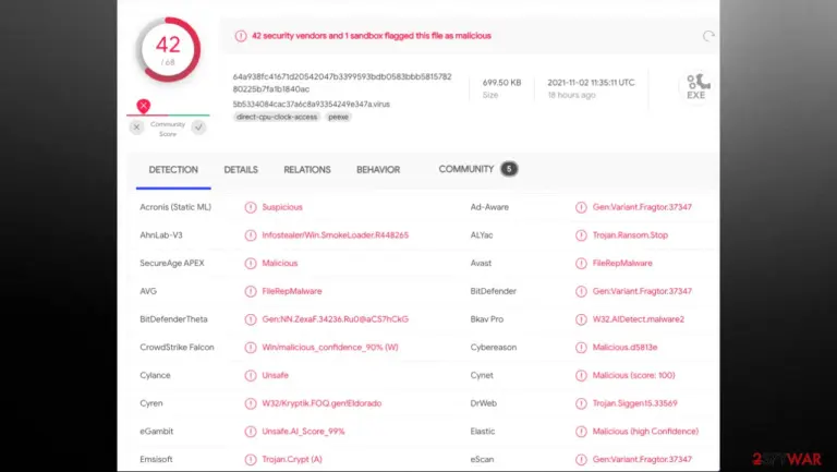 Palq file virus