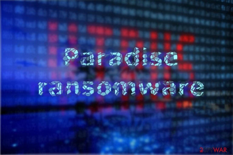 Paradise ransomware illustration Paradise ransomware illustration