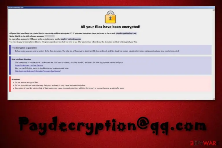 Paydecryption@qq.com ransomware5