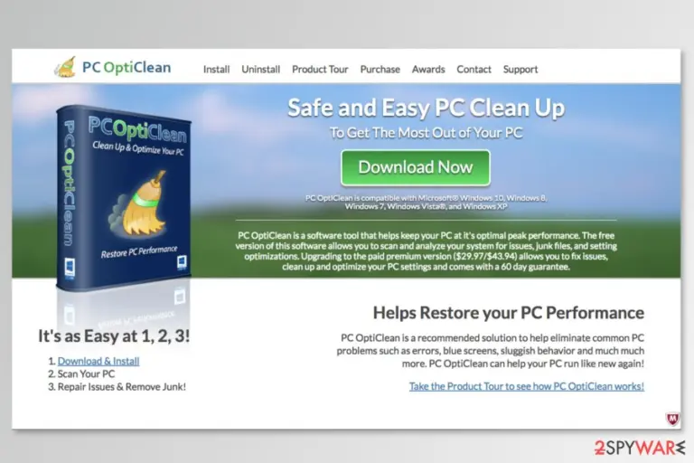 PC OptiClean official website