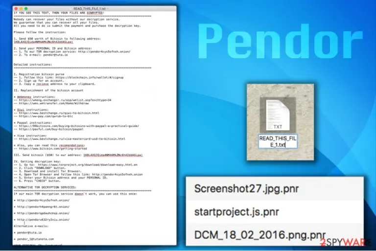 Pendor ransomware virus