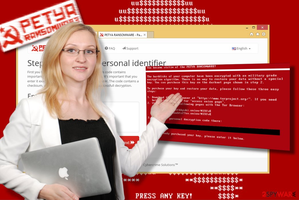 Petya virus screenshot Petya virus screenshot