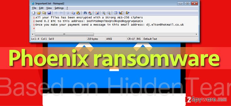 Phoenix ransomware wants 0.2 Bitcoin Phoenix ransomware wants 0.2 Bitcoin