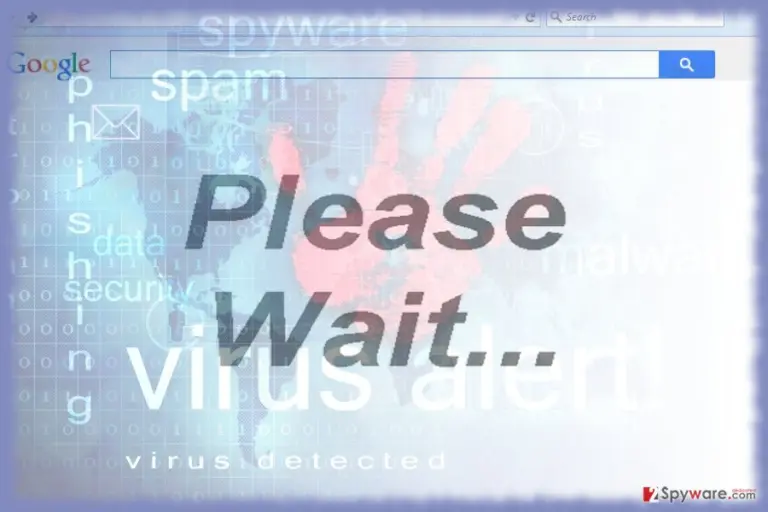 The picture of "Please wait.." adware