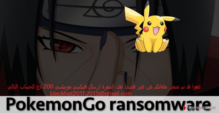 PokemonGo malware and its ransom note PokemonGo malware and its ransom note