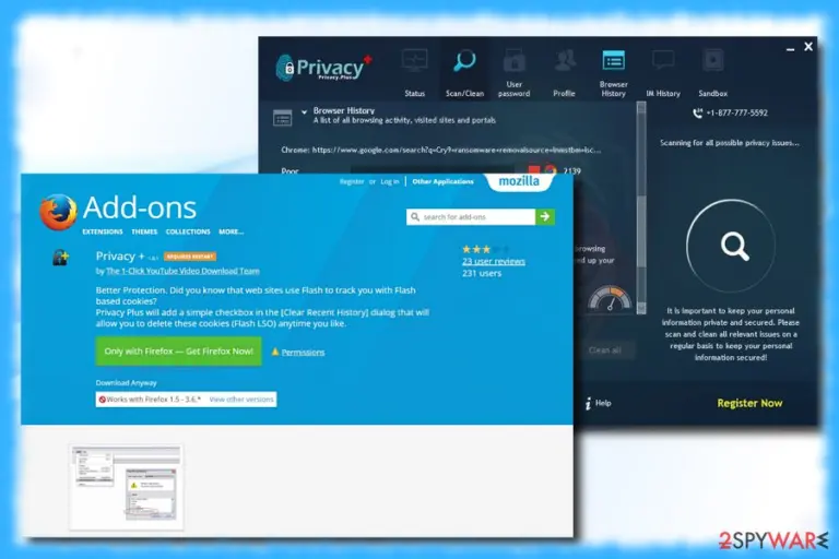 The image reveals Privacy Plus