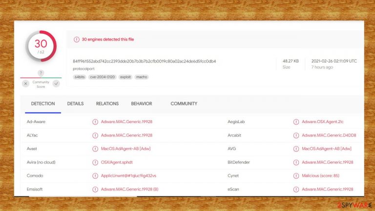 ProtocolPort browser hijacker