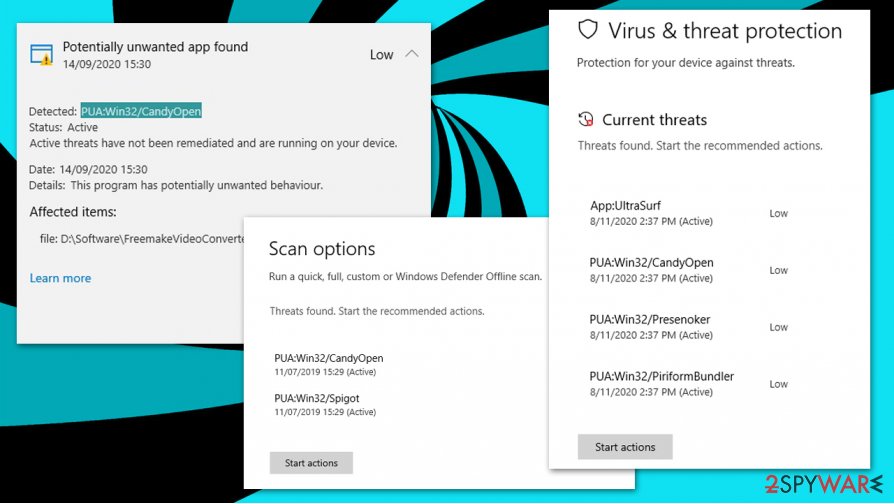 PUA:Win32/CandyOpen detection PUA:Win32/CandyOpen detection