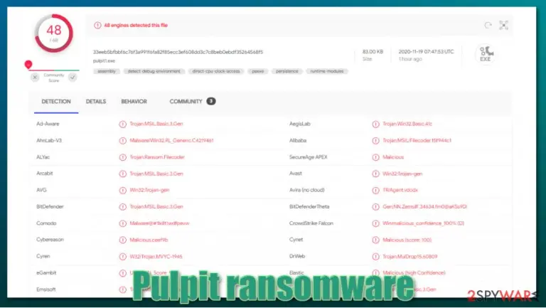 Pulpit file virus
