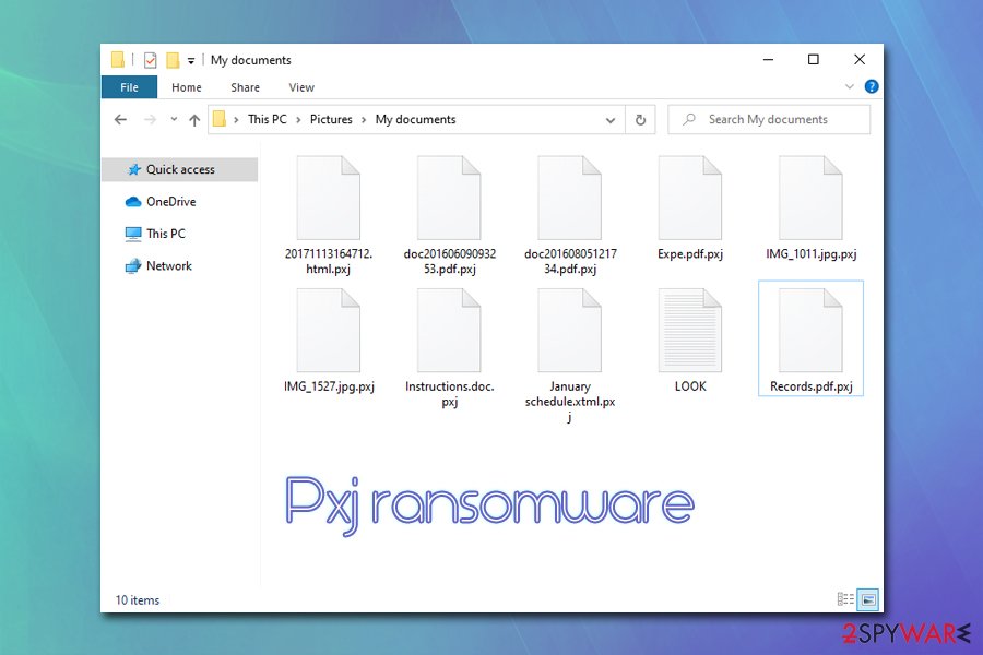 Pxj ransomware encrypted files Pxj ransomware encrypted files
