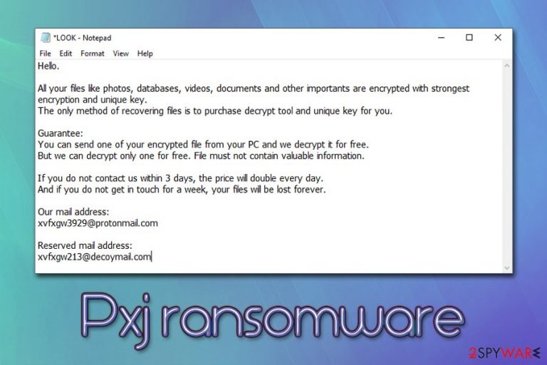 Pxj ransomware Pxj ransomware