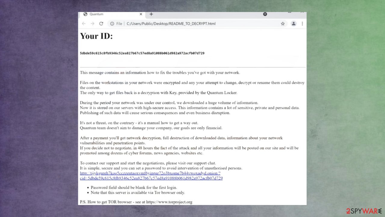 Quantum file-locker virus Quantum file-locker virus
