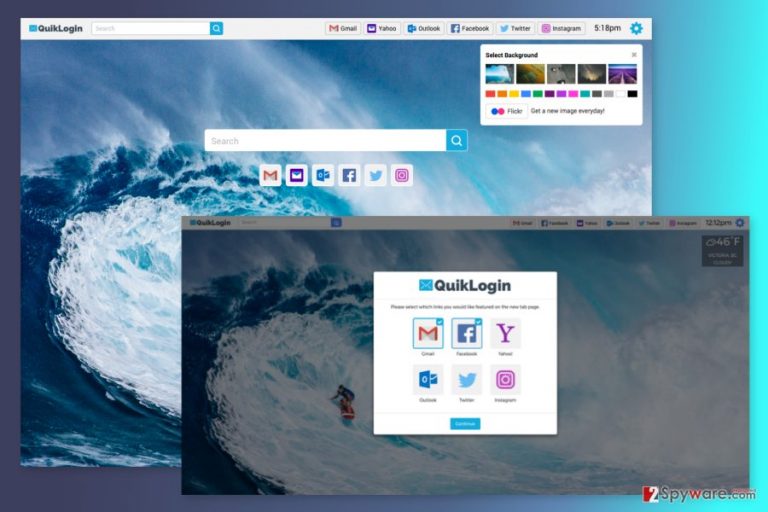 The image of Quiklogin New Tab