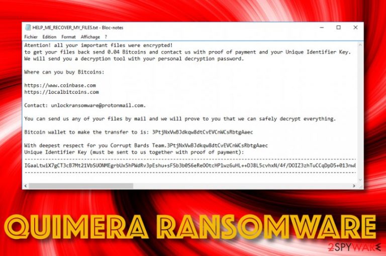 Quimera ransomware virus Quimera ransomware virus