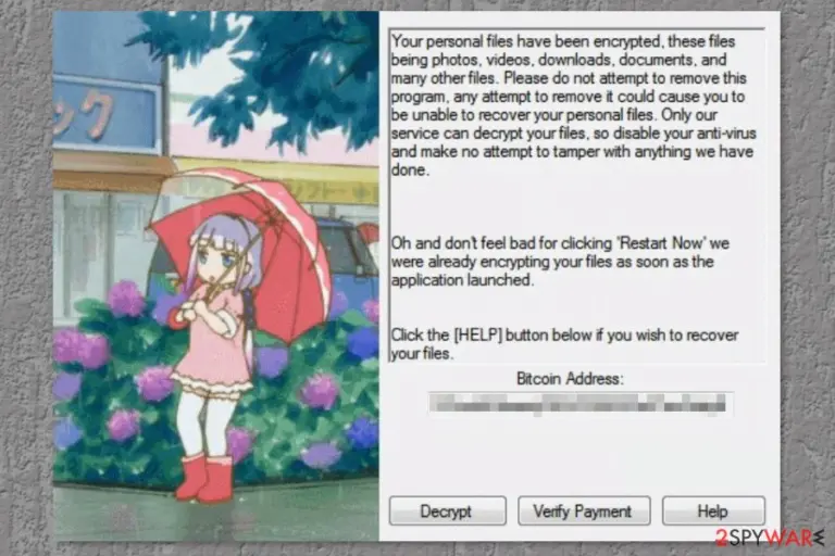 Ransom note by FlatChestWare ransomware virus