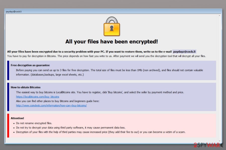 Ransom note by Shadow ransomware Ransom note by Shadow ransomware
