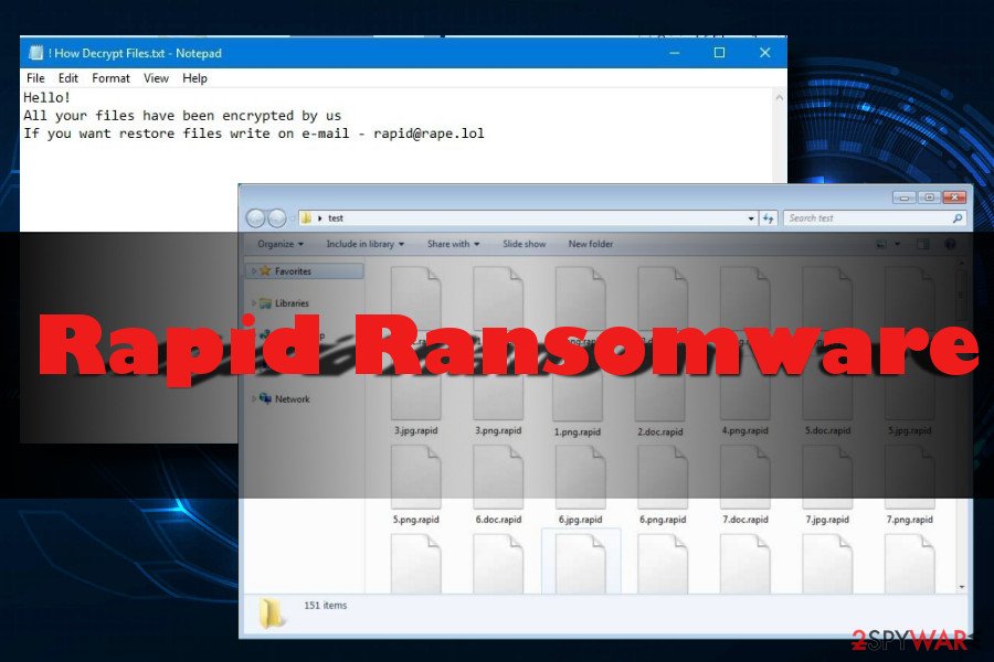 Rapid virus ransom note Rapid virus ransom note