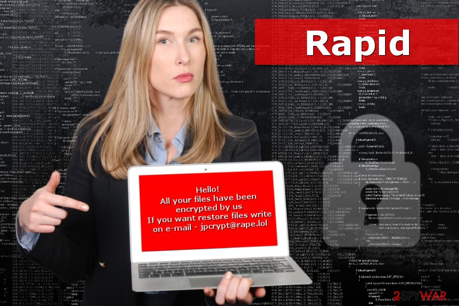 Rapid ransomware illustration Rapid ransomware illustration