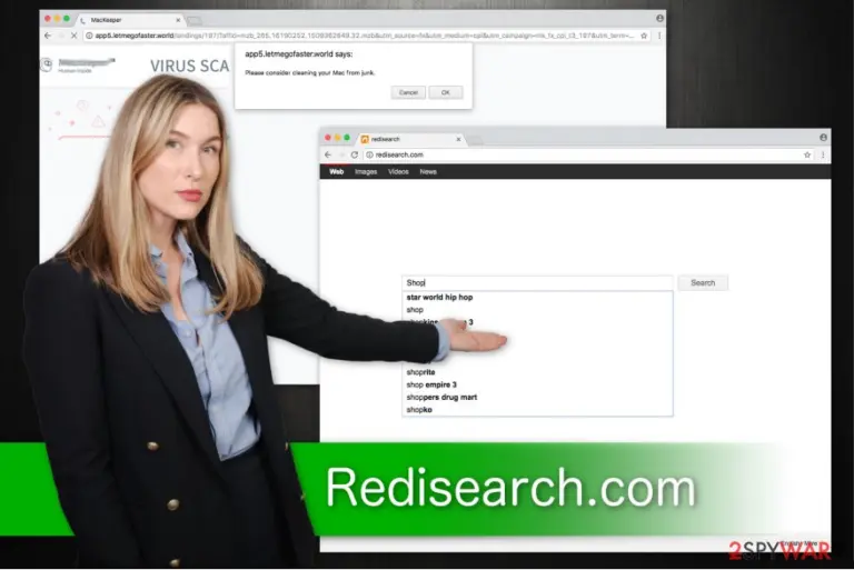 Redisearch.com fake search engine modifies your browser settings