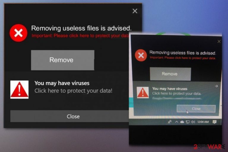 Removing useless files is advised Removing useless files is advised