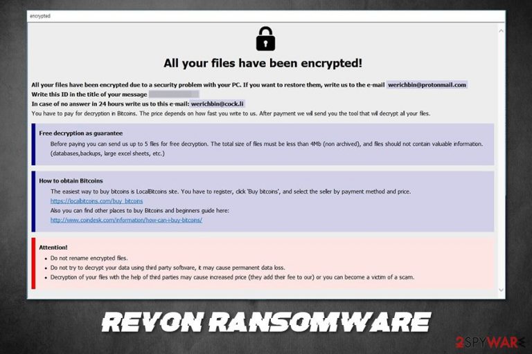 Revon ransomware Revon ransomware