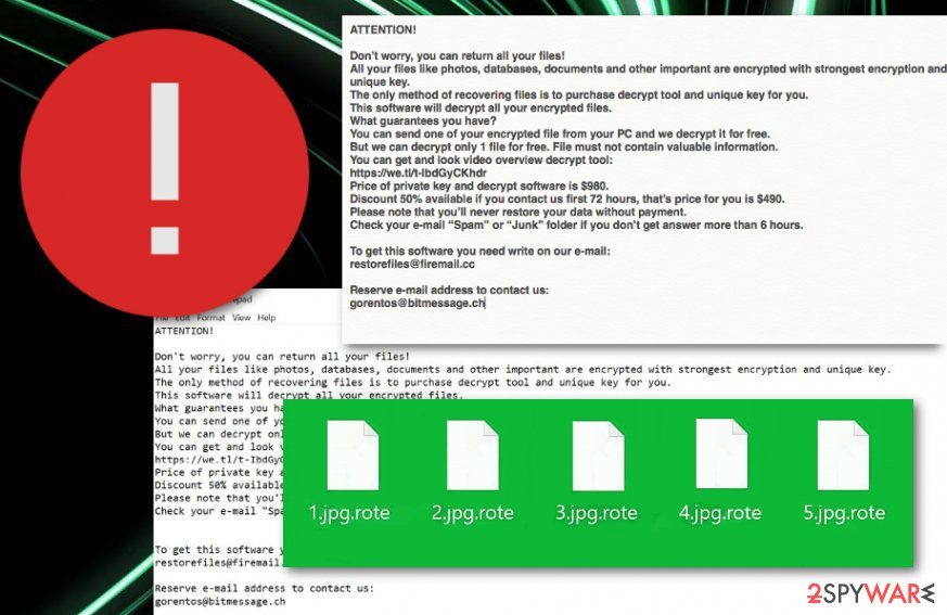 Rote ransomware virus Rote ransomware virus