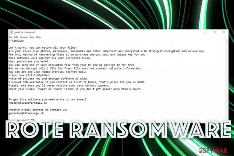 Rote ransomware Rote ransomware