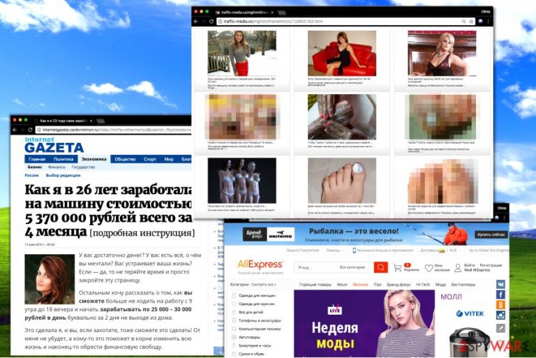 Russian pop-up ads Russian pop-up ads