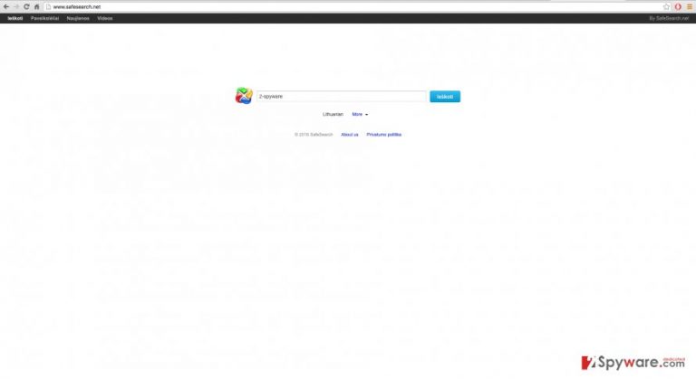 The image of SafeSearch.net hijacker The image of SafeSearch.net hijacker