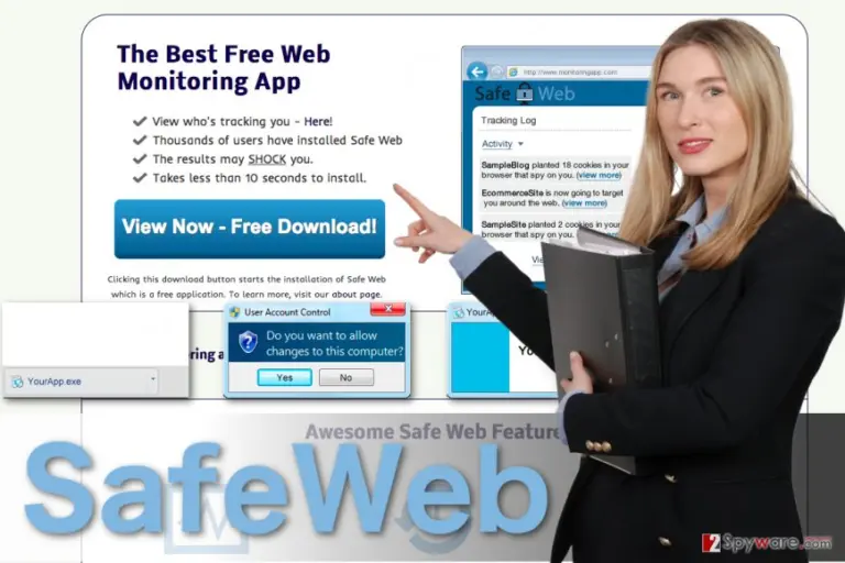 SafeWeb adware screenshot