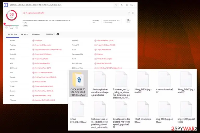 Salsa ransomware detection