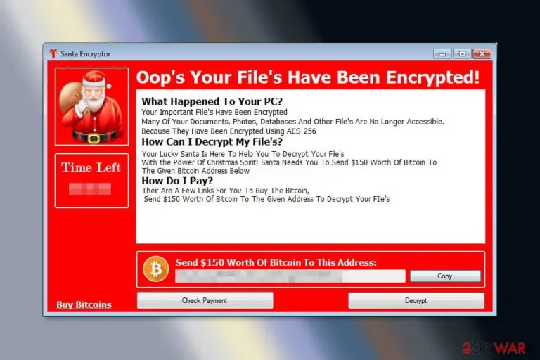 Santa Encryptor ransom note
