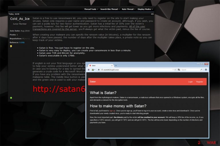 Satan Ransomware illustration Satan Ransomware illustration