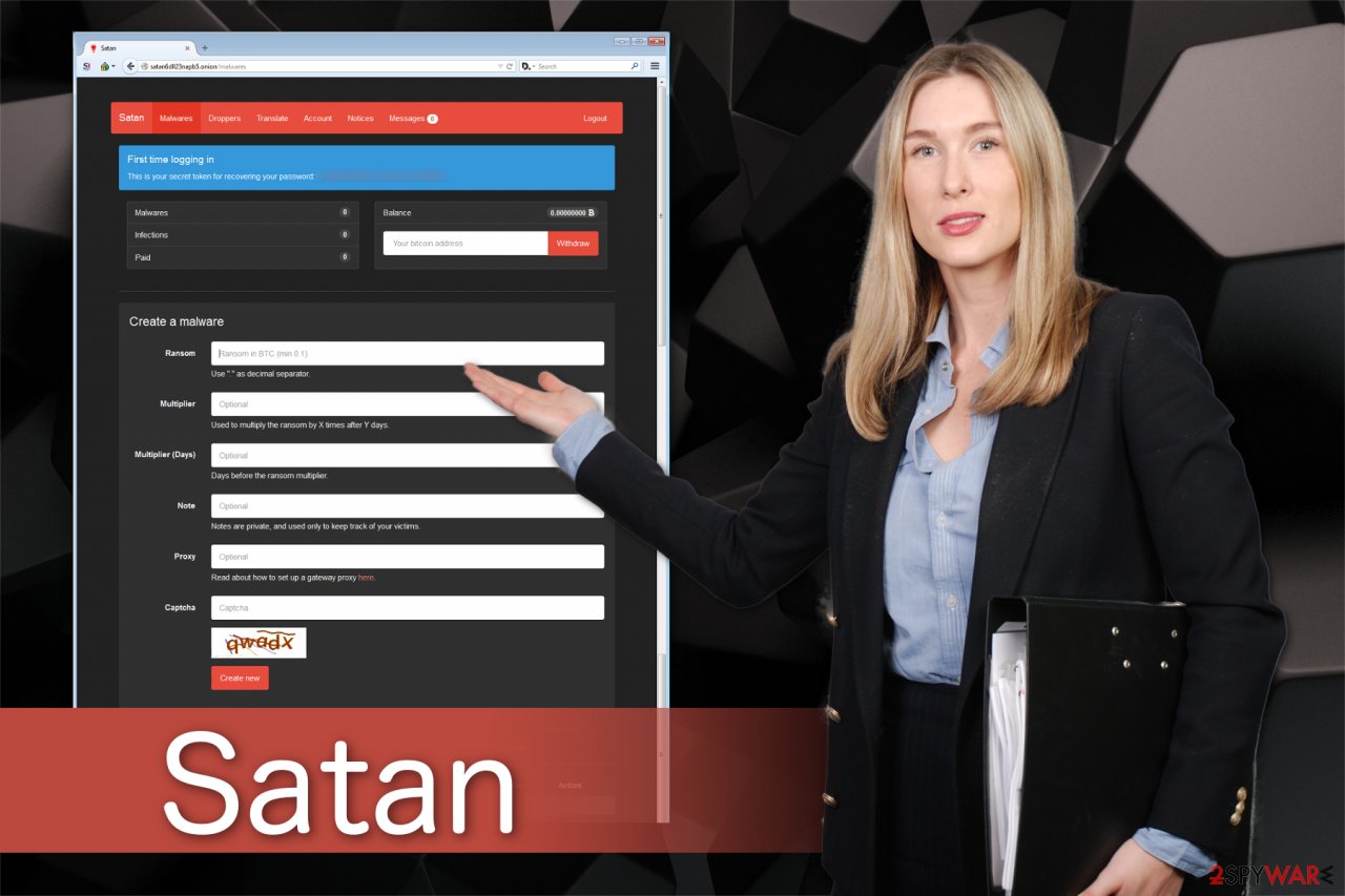Satan ransomware image Satan ransomware image