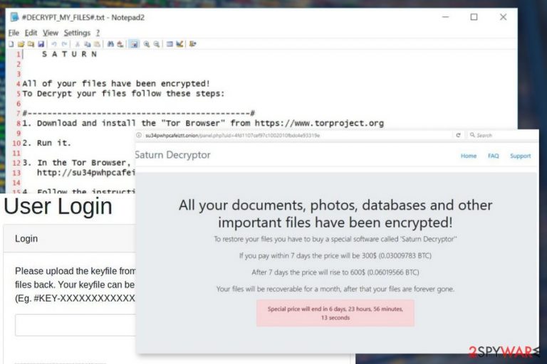 Image of Saturn ransomware Image of Saturn ransomware