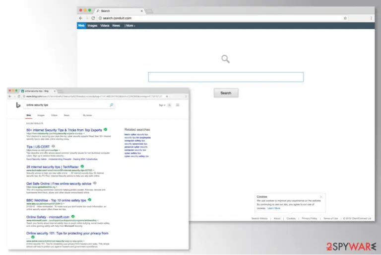 Screenshot of Conduit Search