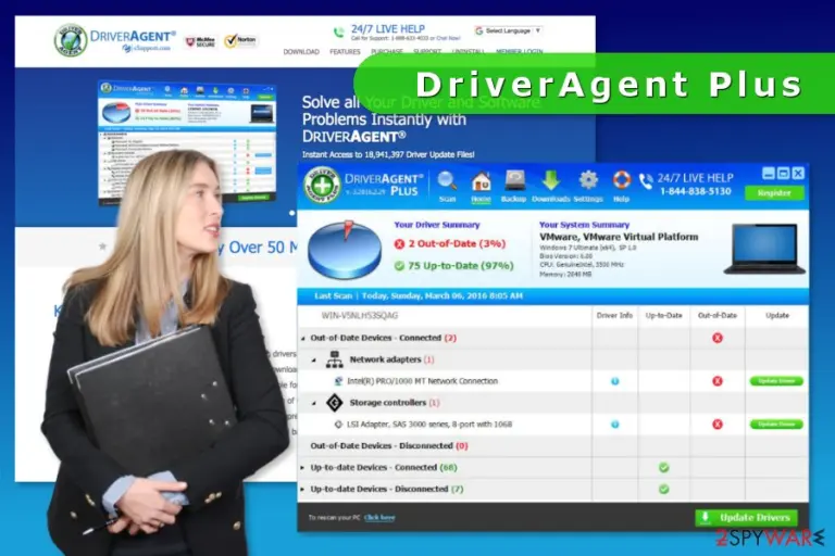 the screenshot of DriverAgent Plus