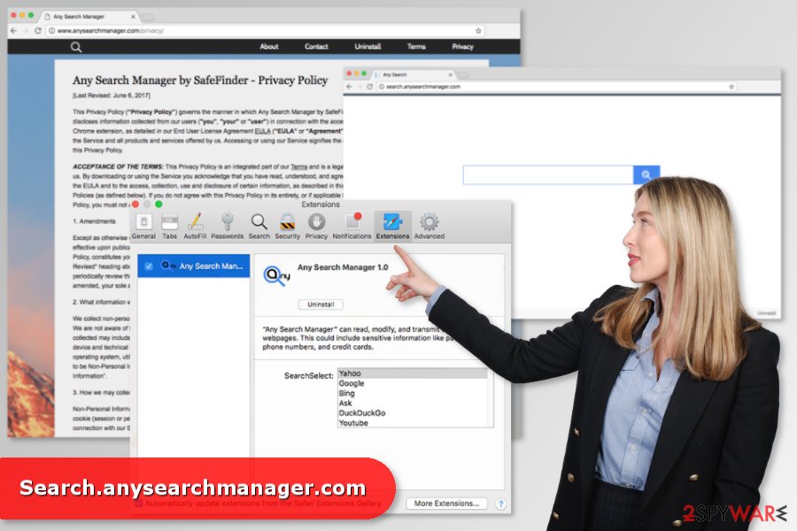 Screenshot of Search.anysearchmanager.com virus Screenshot of Search.anysearchmanager.com virus