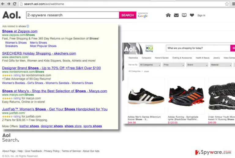 Search.aol.com scam search engine