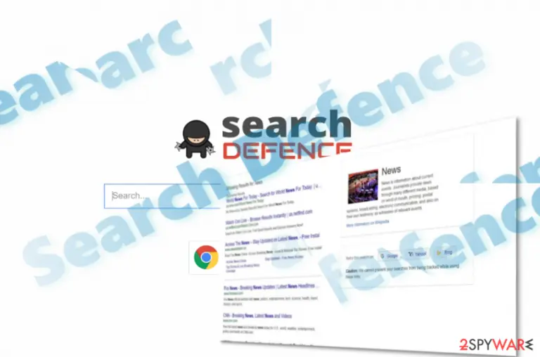 The image of Search Defence main page