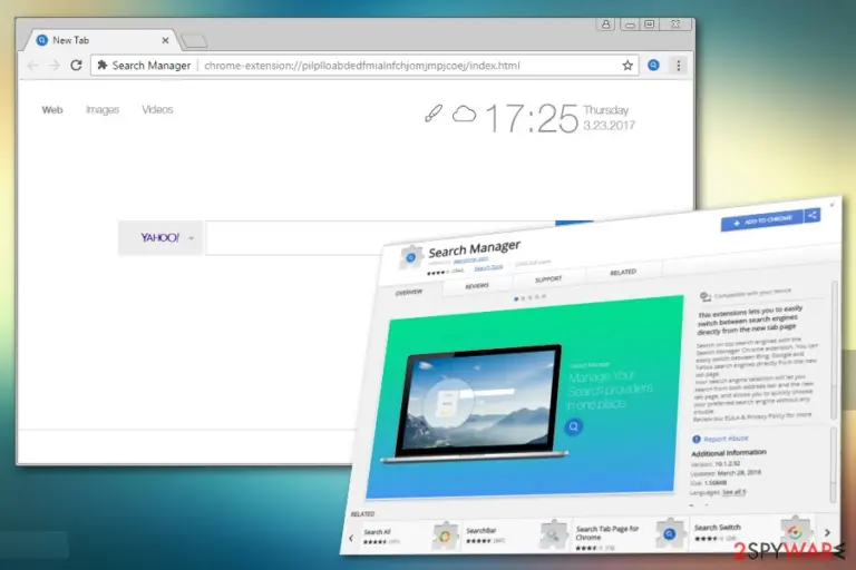 Search Manager hijack example