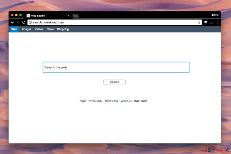 Search.poreskanaf.com hijack