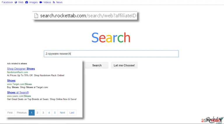 Search.rockettab.com scam search engine website
