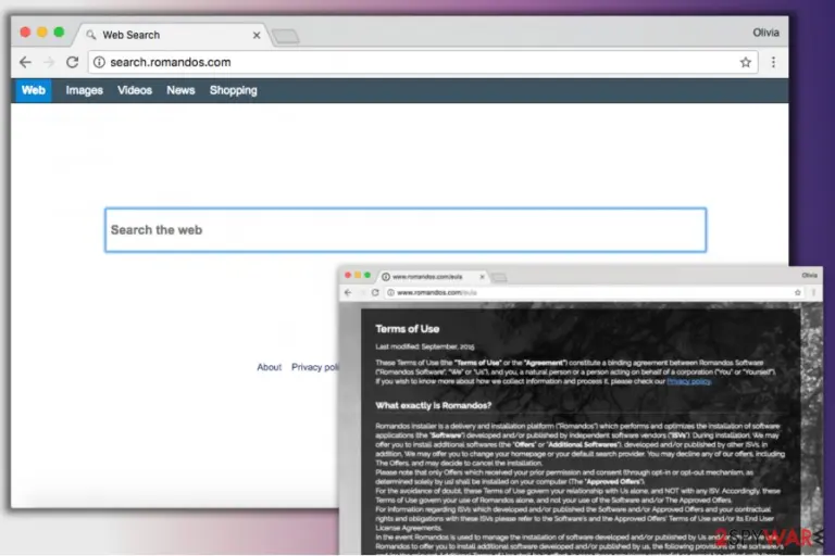 Search.romandos.com virus