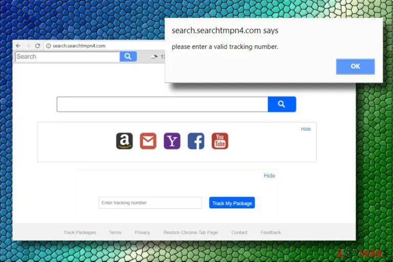 Printscreen taken after Search.searchtmpn4.com hijack